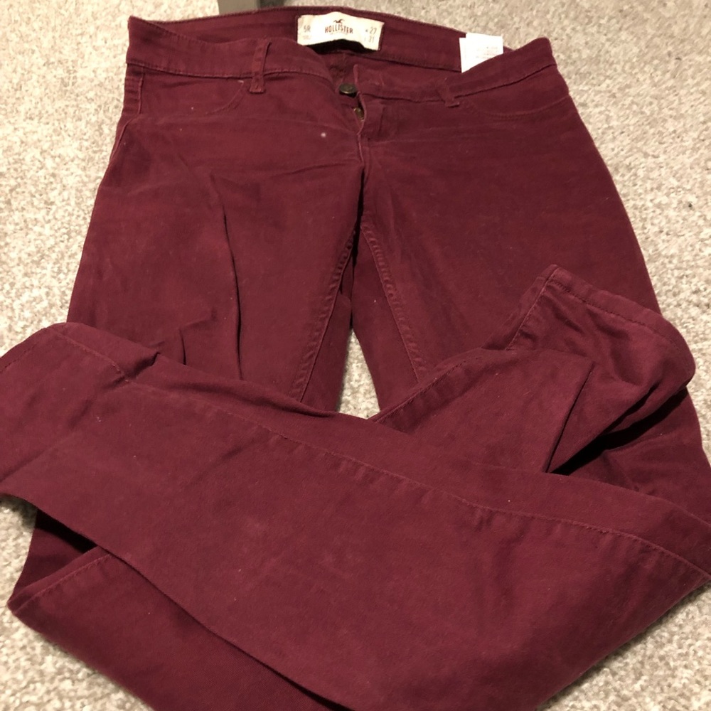 Maroon jeans